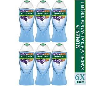 Palmolive Moments Sandal Ağacı ve Lavanta 6x500 ml Duş Jeli