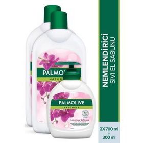 Palmolive Naturals Siyah Orkide 300 ml + 700 ml + 700 ml Nemlendirici Sıvı El Sabunu
