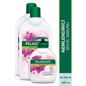 Palmolive Naturals Siyah Orkide 300 ml + 700 ml + 700 ml Nemlendirici Sıvı El Sabunu