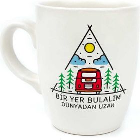 Palto Tasarım Bir Yer Bulalım Dünyadan Uzak 02 Krem Oval Kupa
