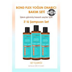 Panaroma Professional Bond Plex 12 Etki 1 Arada 3x400 ml Şampuan Bakım Seti