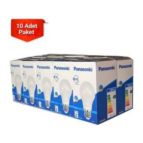 Panasonic E27 8.5W 60W 860LM 6500K Beyaz 10'lu Paket Led Ampul