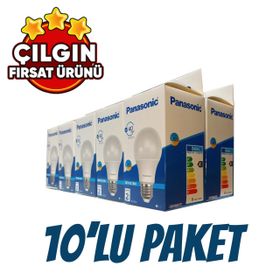 Panasonic E27 8.5W 60W 860LM 6500K Beyaz 10'lu Paket Led Ampul