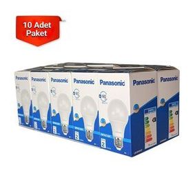 Panasonic E27 8.5W 60W 860LM 6500K Beyaz 10'lu Paket Led Ampul