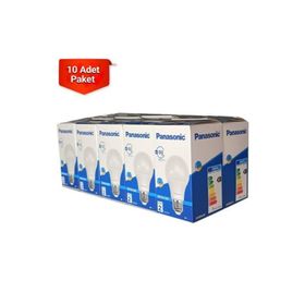 Panasonic E27 8.5W 60W 860LM 6500K Beyaz 10'lu Paket Led Ampul
