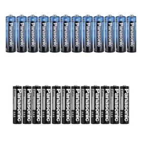 Panasonic R6BE/4PS Manganez AA 12'li Kalem Pil + R03UE/2S AAA 12'li İnce Kalem Pil