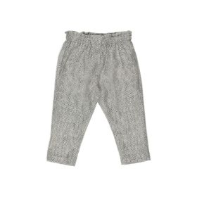 PANÇO 2221GB04018 Beli Lastikli Denim Görünümlü Örme Pantolon Lacivertli Lastikli Desenli Kız Çocuk Pantolon