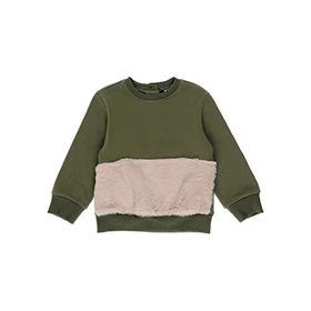 Panço 2221GB08028 Yeşil Peluş Kürk Detaylı Kız Çocuk Sweatshirt