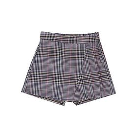 Panço 2221GK07010 Pembe Ekoseli Kız Çocuk Şort Etek