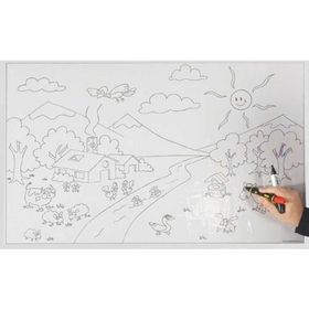 Panda 56x85 cm Statik Kağıt Tahta Boyama Çalışması