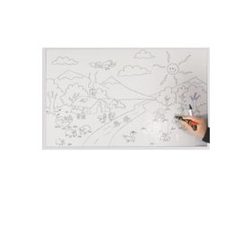 Panda 56x85 cm Statik Kağıt Tahta Boyama Çalışması
