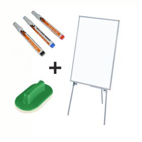 Panda 65x100 cm Beyaz Teleskopik Flipchart Ayaklı Laminant Yazı Tahtası
