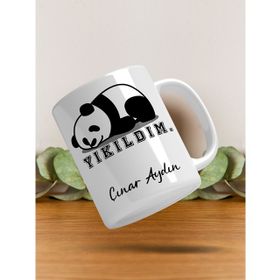 Panda Baskılı Porselen Kupa Bardak