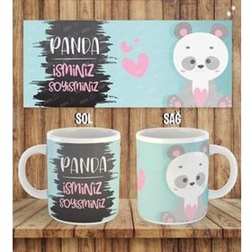 Panda Baskılı Porselen Kupa Bardak