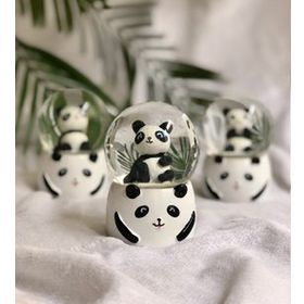 Panda Işıklı Küçük Boy Kar Küresi