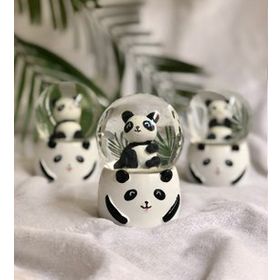 Panda Işıklı Küçük Boy Kar Küresi