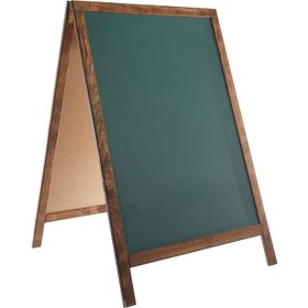 Panda PAN371 Yeşil 60x85 Lüks Ahşap Ayaklı Çatı Tipi Yazı Tahtası