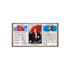 Panda PAN424 Milli Levha 3'lü 45x90 Ahşap Çerçeve
