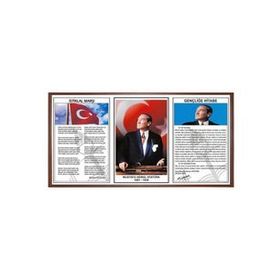 Panda PAN424 Milli Levha 3'lü 45x90 Ahşap Çerçeve
