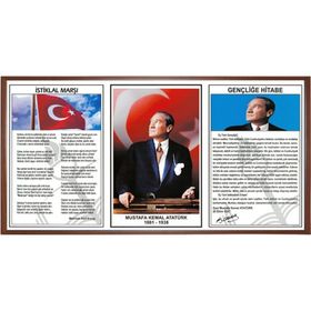 Panda PAN424 Milli Levha 3'lü 45x90 Ahşap Çerçeve
