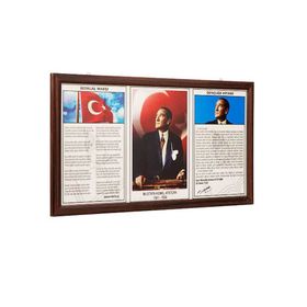 Panda PAN424 Milli Levha 3'lü 45x90 Ahşap Çerçeve