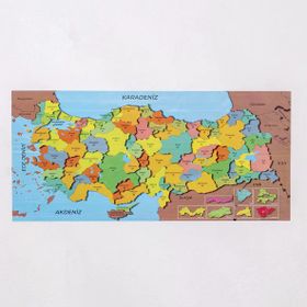 Panda PAN792 118x56 cm Renkli Türkiye Haritası Kağıt Tahta