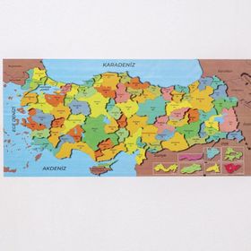 Panda PAN792 118x56 cm Renkli Türkiye Haritası Kağıt Tahta
