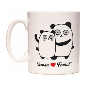 Panda Tasarım Kişiye İsme Özel İsim Yazılabilir Kupa Bardak