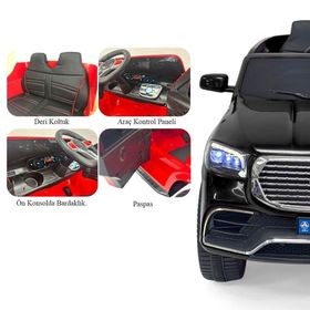 Pandamkee Admire Uzaktan Kumandalı 4x2 Deri Koltuk Bluetooth Siyah Akülü Araba