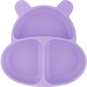 Pandish Lila Hup Po Vakum Tabanlı Silikon Mama Tabağı