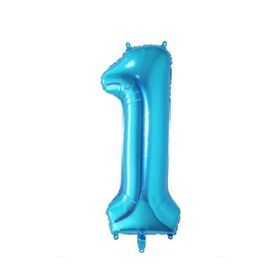 Pandoli 100 cm Mavi 1 Rakam Folyo Balon