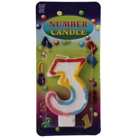 Pandoli 3 Rakamlı Numaralı Parti Mumu