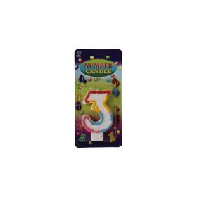 Pandoli 3 Rakamlı Numaralı Parti Mumu