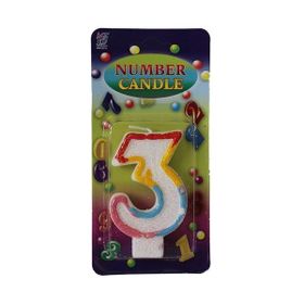 Pandoli 3 Rakamlı Numaralı Parti Mumu