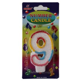 Pandoli 9 Rakamlı Numaralı Parti Mumu
