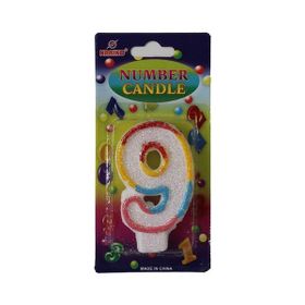 Pandoli 9 Rakamlı Numaralı Parti Mumu