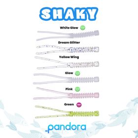 Pandora Shaky Worm White Glow 5 cm Silikon Yem