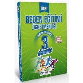 Panem Yayınları - Öabt Beden Eğitimi Öğretmenliği 3 Deneme Çözümlü
