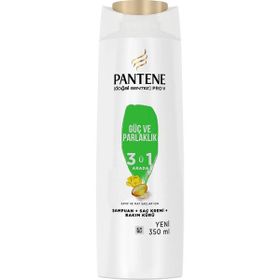 Pantene 2x350 ml Doğal Sentez Güç ve Parlaklık 3'ü1 Arada Şampuan