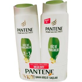 Pantene Güç ve Parlaklık 600 ml Şampuan + 350 ml Saç Kremi