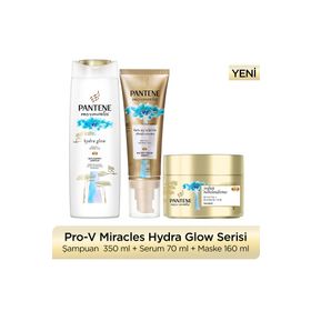 Pantene Hydra Glow 350 ml Nemlendirici Şampuan + 160 ml Nemlendirici Saç Maskesi + 70 ml Saç Serumu