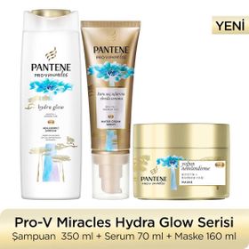 Pantene Hydra Glow 350 ml Nemlendirici Şampuan + 160 ml Nemlendirici Saç Maskesi + 70 ml Saç Serumu