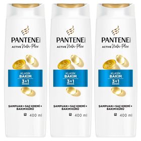 Pantene Temel Bakım 3'ü 1 Arada 3x400 ml Şampuan