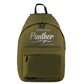 Panther PT4371 Haki Kalın Nakış Logolu Oval Kesim Sırt Çantası