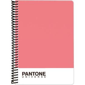 Pantone 47258-4 A5 Boy Spiralli Pembe Çizgili Defter