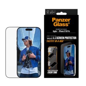 Panzerglass iPhone 17 / 16 Pro Siyah Ultra Geniş Fastfit Çerçeveli Ekran Koruyucu