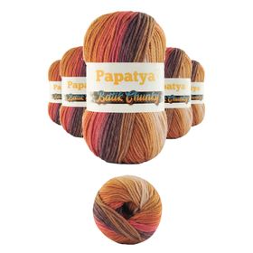 Papatya 111 5 Adet Batik Chunky Örgü İpi Yünü