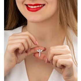 Papatya Silver 925 Ayar 6 Sıra Tektaşlı Melek Gümüş Kolye