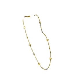 Papatya Silver 925 Ayar Gold Kaplama Firuze Mineli Göz Top Zincirli Kalemli Yıldız Gümüş Kolye
