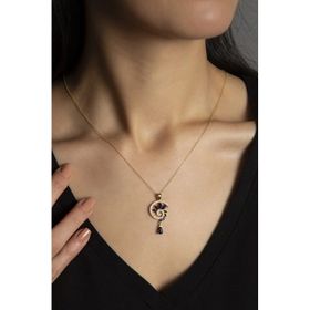 Papatya Silver 925 Ayar Gold Kaplama Lacivert Renkli Spiral Snail Tasarım Kadın Gümüş Kolye